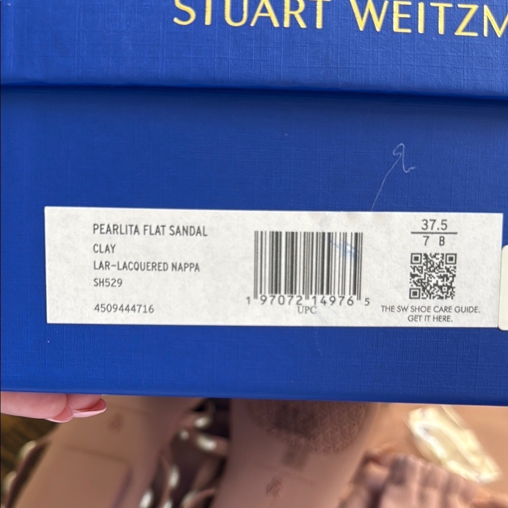 Stuart Weitzman Nude Sandals T-Strap Design - Picture 6 of 6